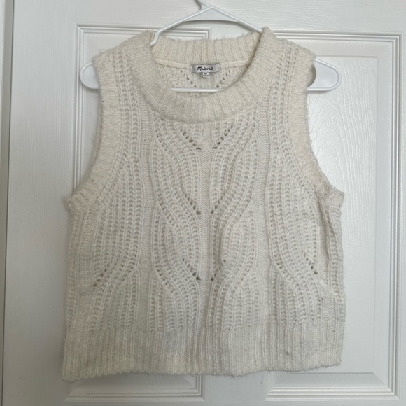 Madewell Sweaters - Madewell Pointelle Knowe Sweater Vest in Off White
